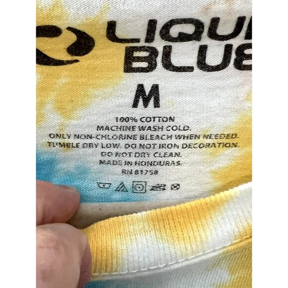 Liquid Blue size M T-shirt Grateful Dead Tye-dye  skull bright hippie dead-head - Picture 6 of 7